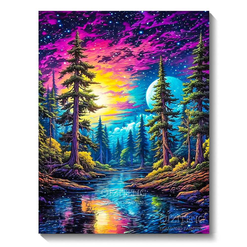 Resin Art Wall Decor - unframe 5D Diamond Art Painting Aurora