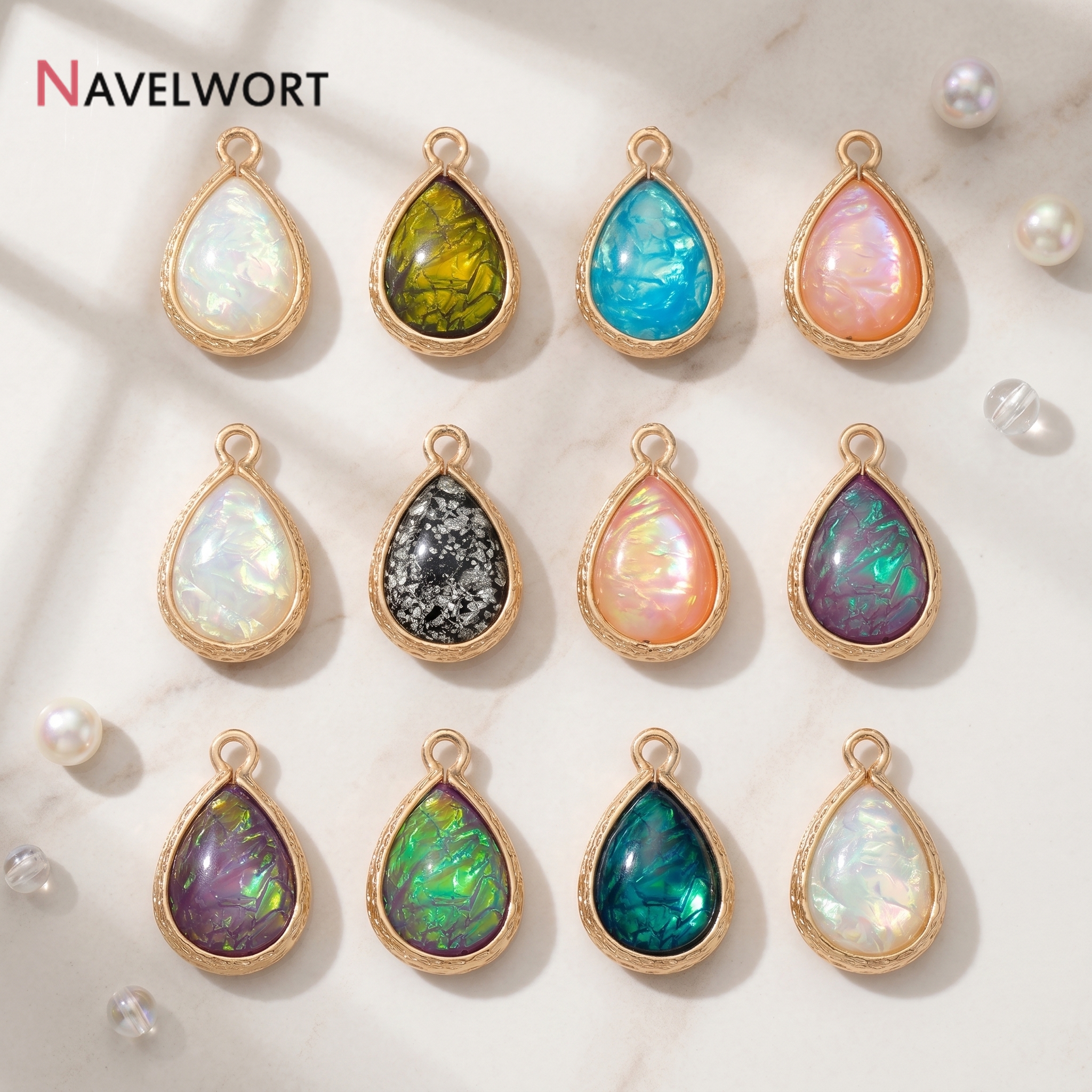 Resin Art Love - 18K Gold Plated Brass With Resin