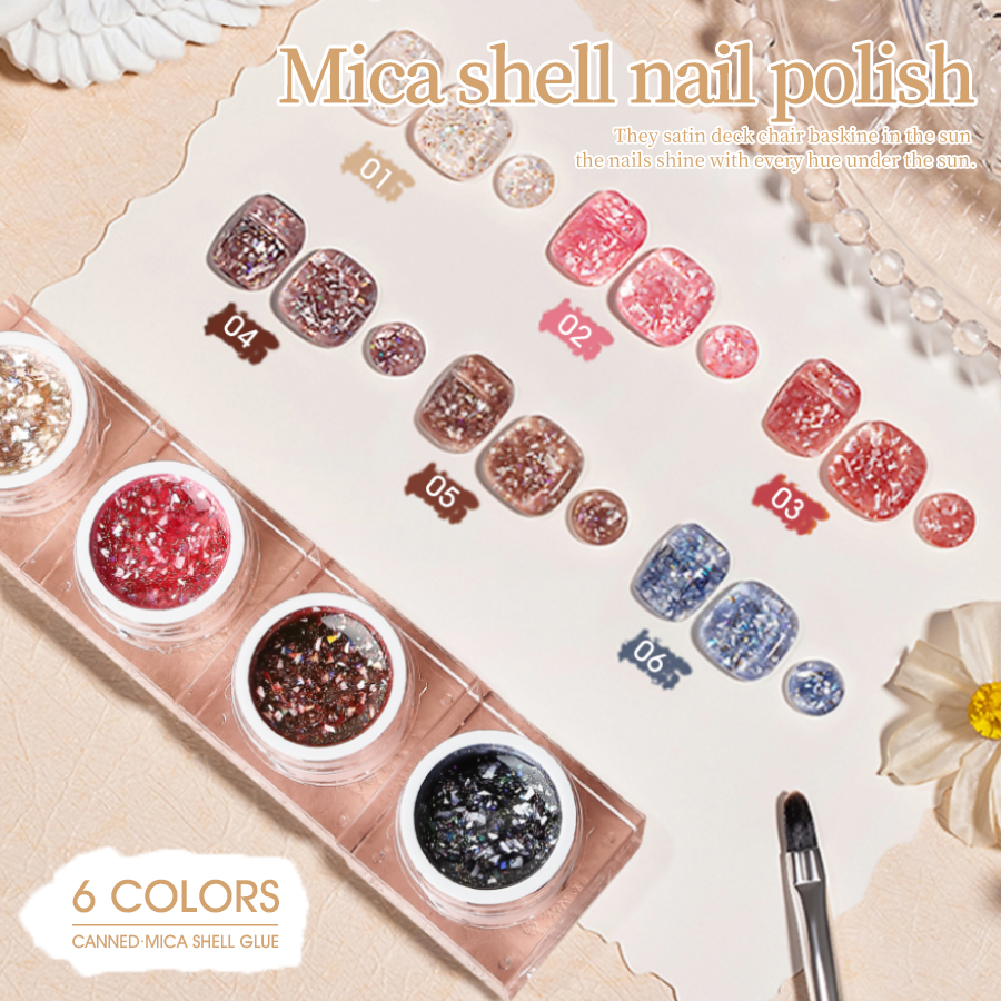 Mica Flake Resin - QNL 5g Flake Shell Gel Polish