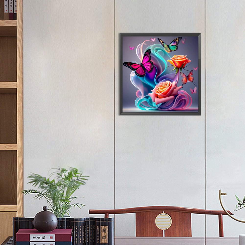 Resin Art Flowers - Diamond Painting Family Butterfly Flower Fairy