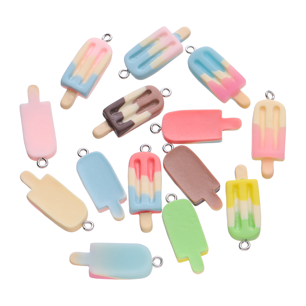Resin Art Love - 10pcs 12x32mm Cute Colorful Popsicle Shape