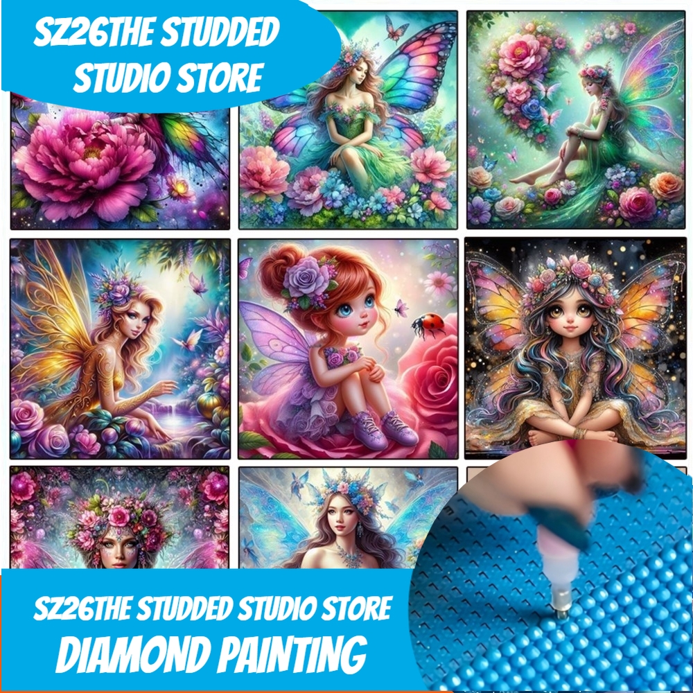 Resin Art Flowers - Sz26The Studded Cute Elf Girl Diamond