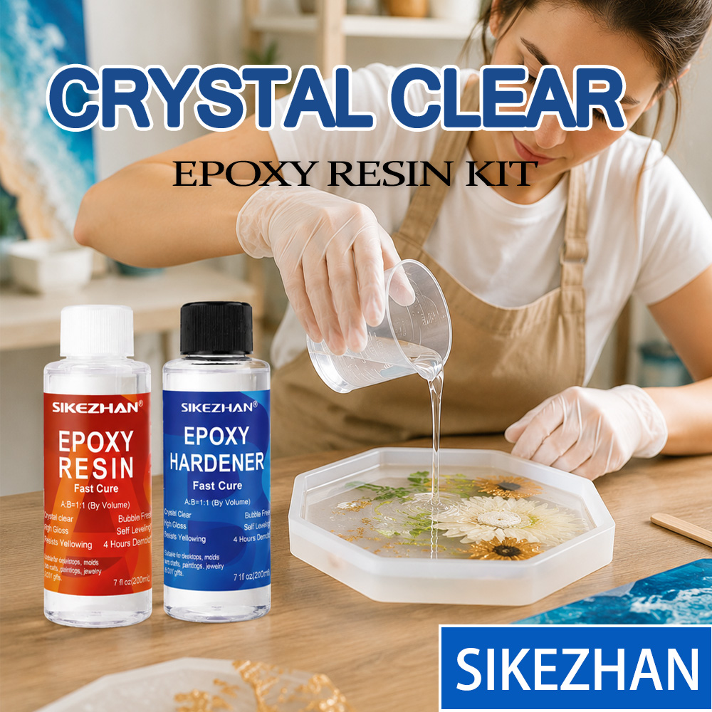 Resin Art Kit With Molds - 200ml Epoxy Resin Kit Clear Crystal