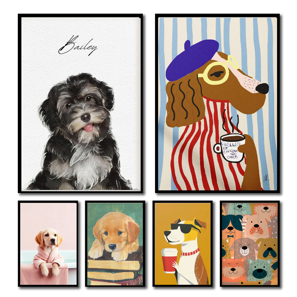 Resin Art Wall Decor - 1pc Funny Lovely Dog Wall Art