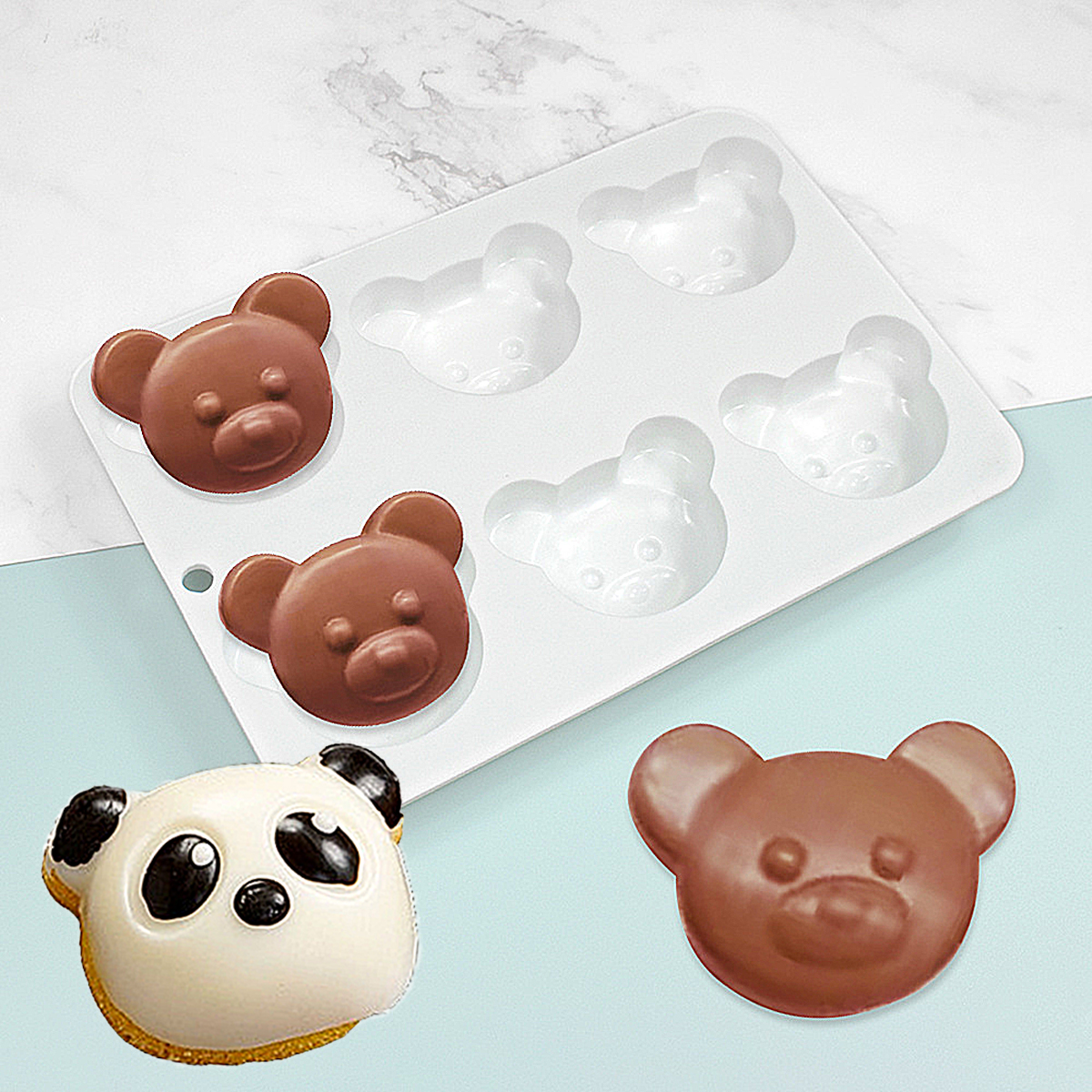 Silicone Mold Ocean - Cartoon Panda Chocolate Silicone Mold DIY