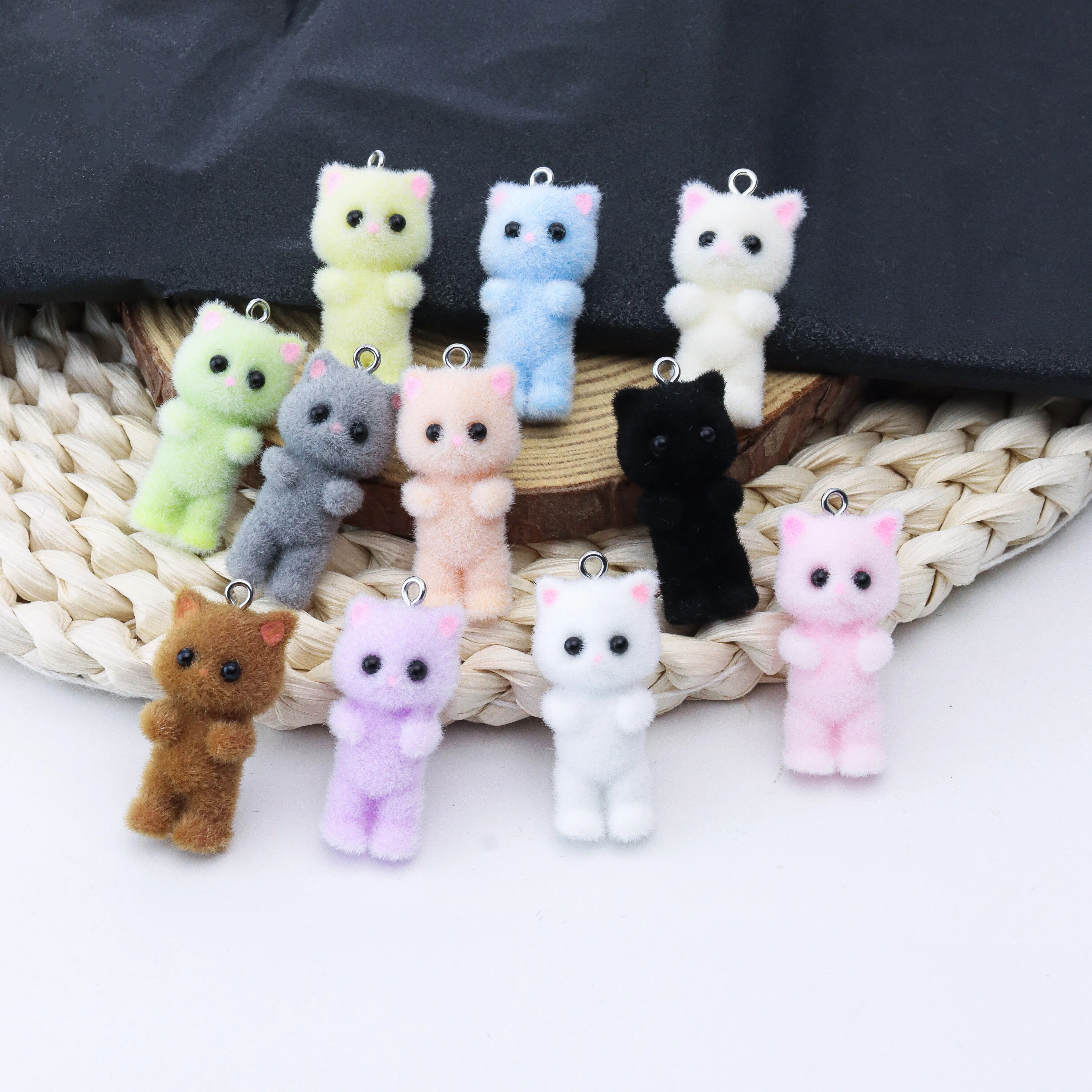 Resin Art Love - 33PCS Cat Pendant Kawaii 3D Fluffy
