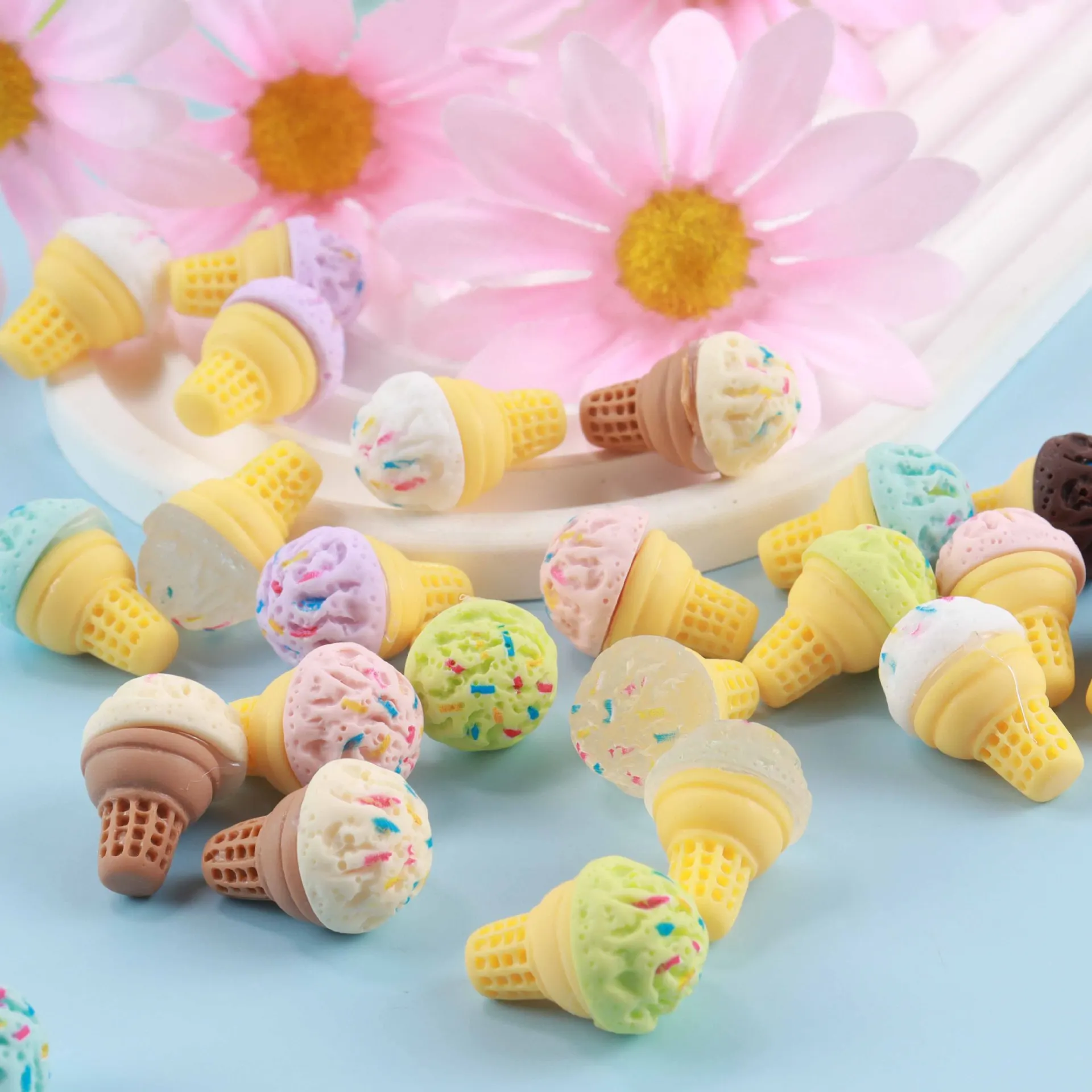 Resin Art Love - 10pcs Dollhouse Miniature Cute Candy Ice