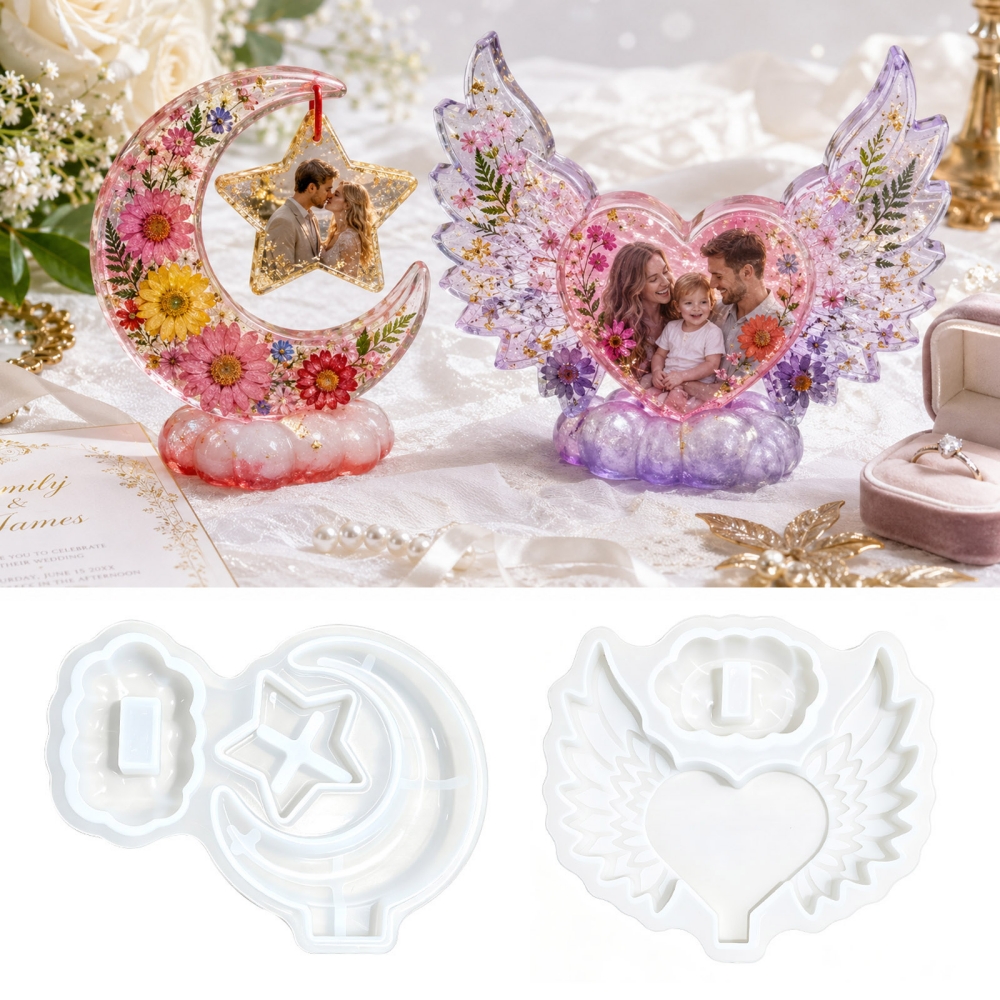 Resin Art Kit With Molds - S0308 Heart Shaped Photo Frame Ornament