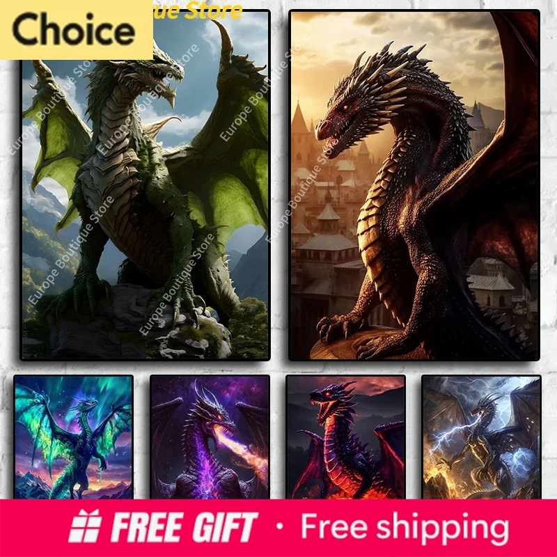 2026 Fantasy Dragon Mythical A - Resin Art Wall Decor 评论和价格
