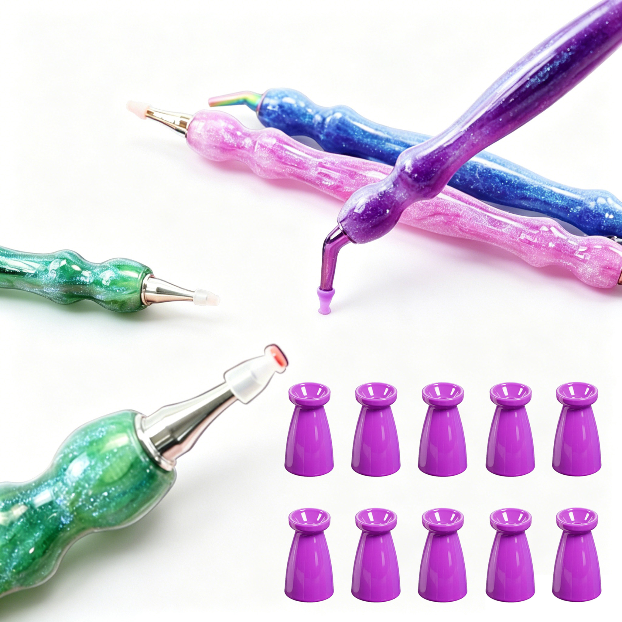 10Pcs Silicone Diamond Paintin - Resin Art Tools 评论和价格