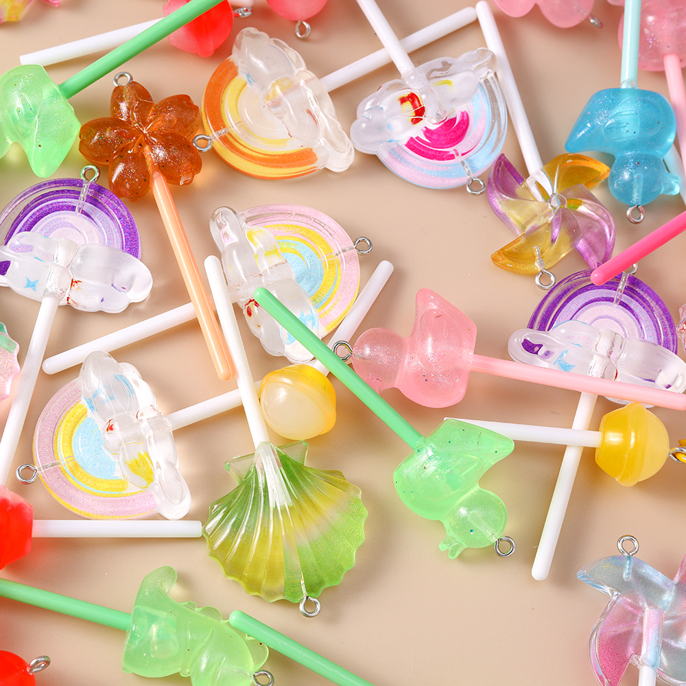 Leslie 10Pcs Sweet Candy Lolli - Resin Art Love 评论和价格