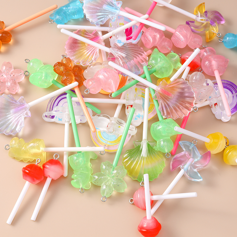 Leslie 10Pcs Sweet Candy Lolli - Resin Art Love 评论和价格