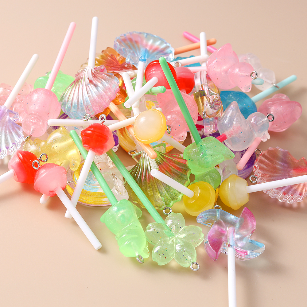 Leslie 10Pcs Sweet Candy Lolli - Resin Art Love 评论和价格