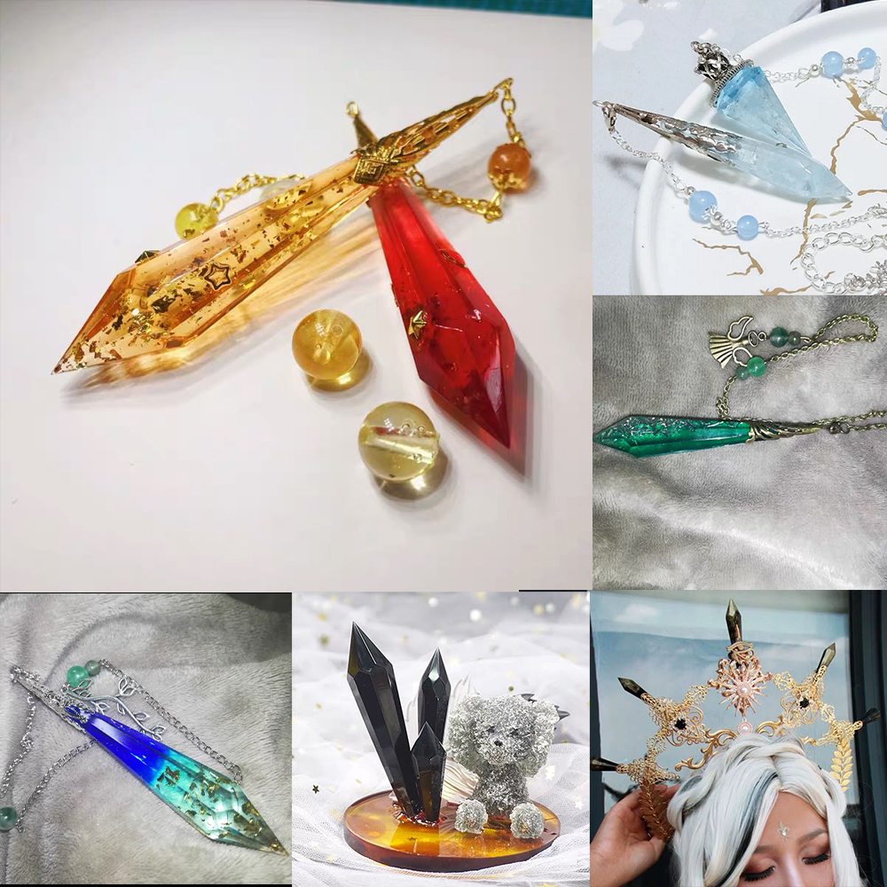 1pcs DIY Crystal Pendulum Epox - Resin Art Kit With Molds 评论和价格