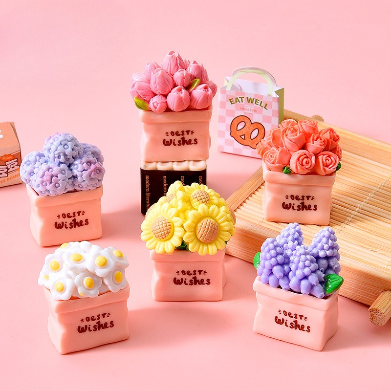 Mini Flower Pot Plant Sunflowe - Resin Art Flowers 评论和价格