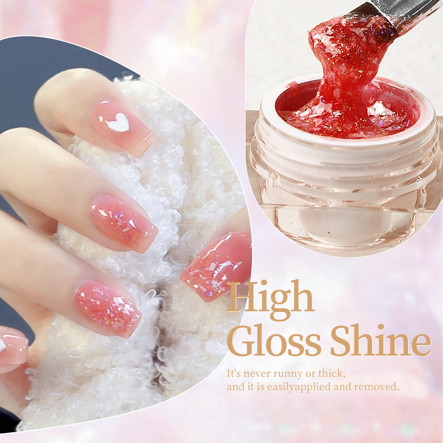 QNL 5g Flake Shell Gel Polish  - Mica Flake Resin 评论和价格