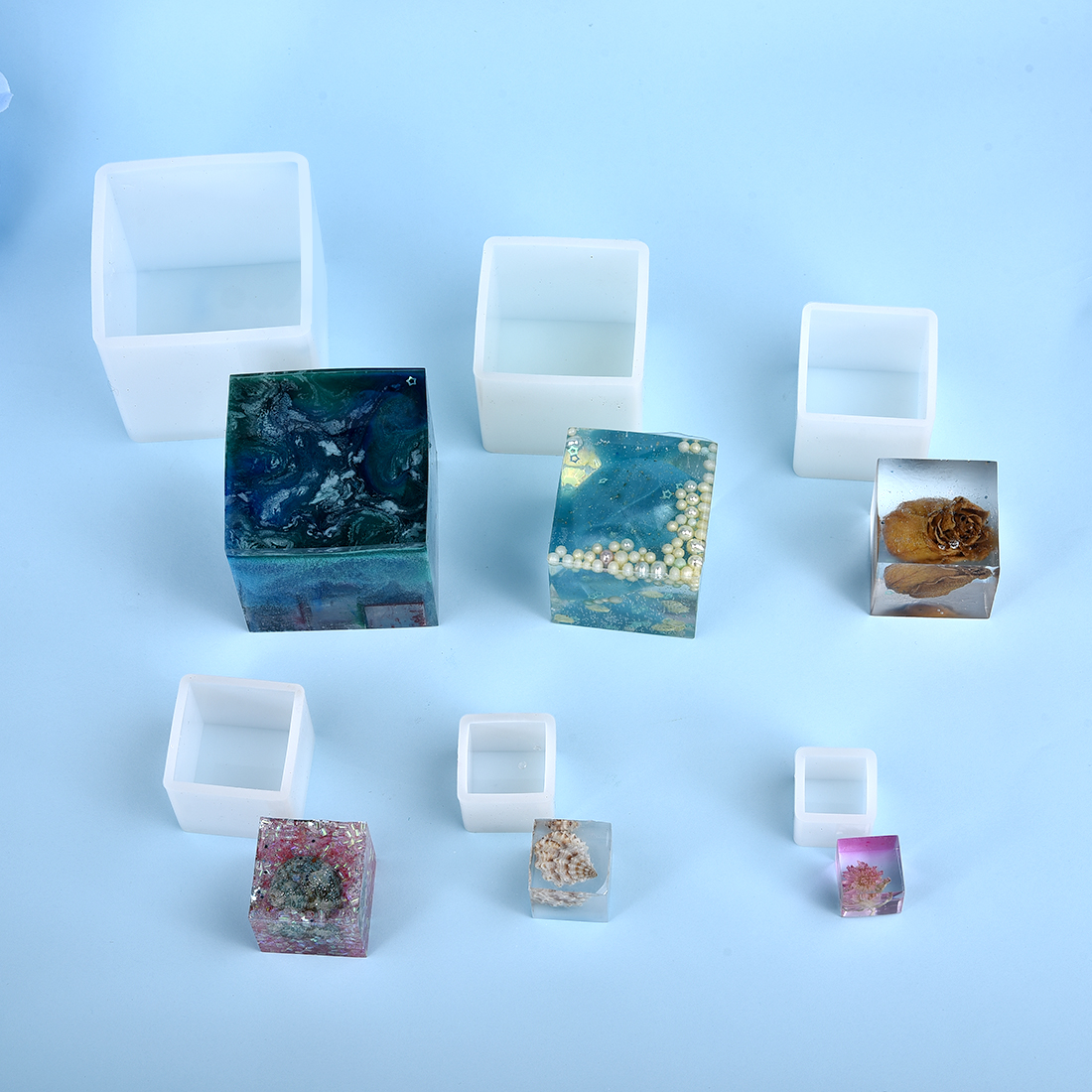 Resin Silicone Mold 3D Cube Ca - Resin Art Kit With Molds 评论和价格