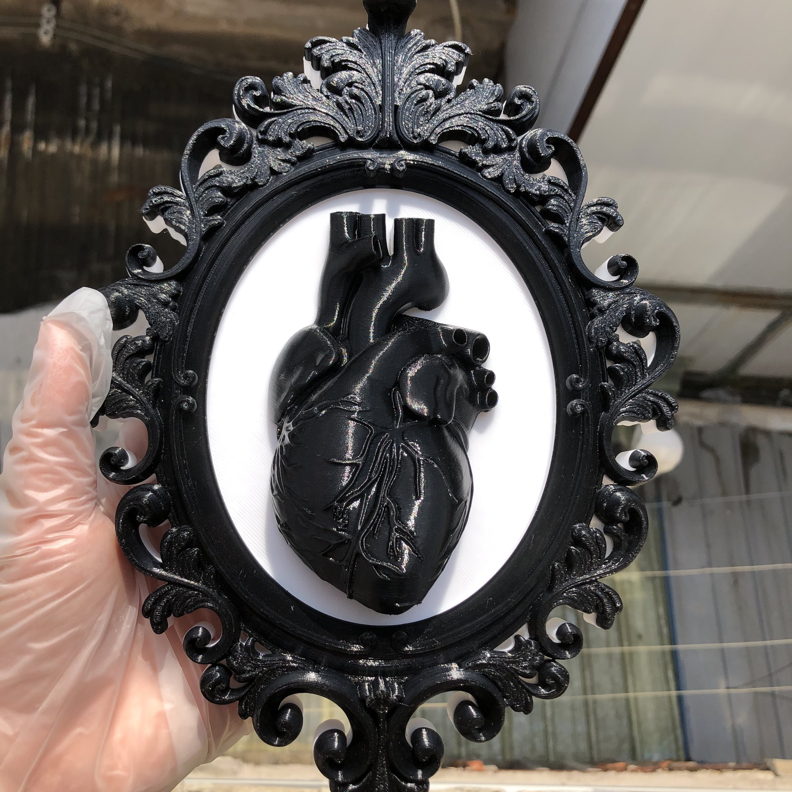 Heart Photo Frame Wall Art Dec - Resin Art Wedding Gift 评论和价格