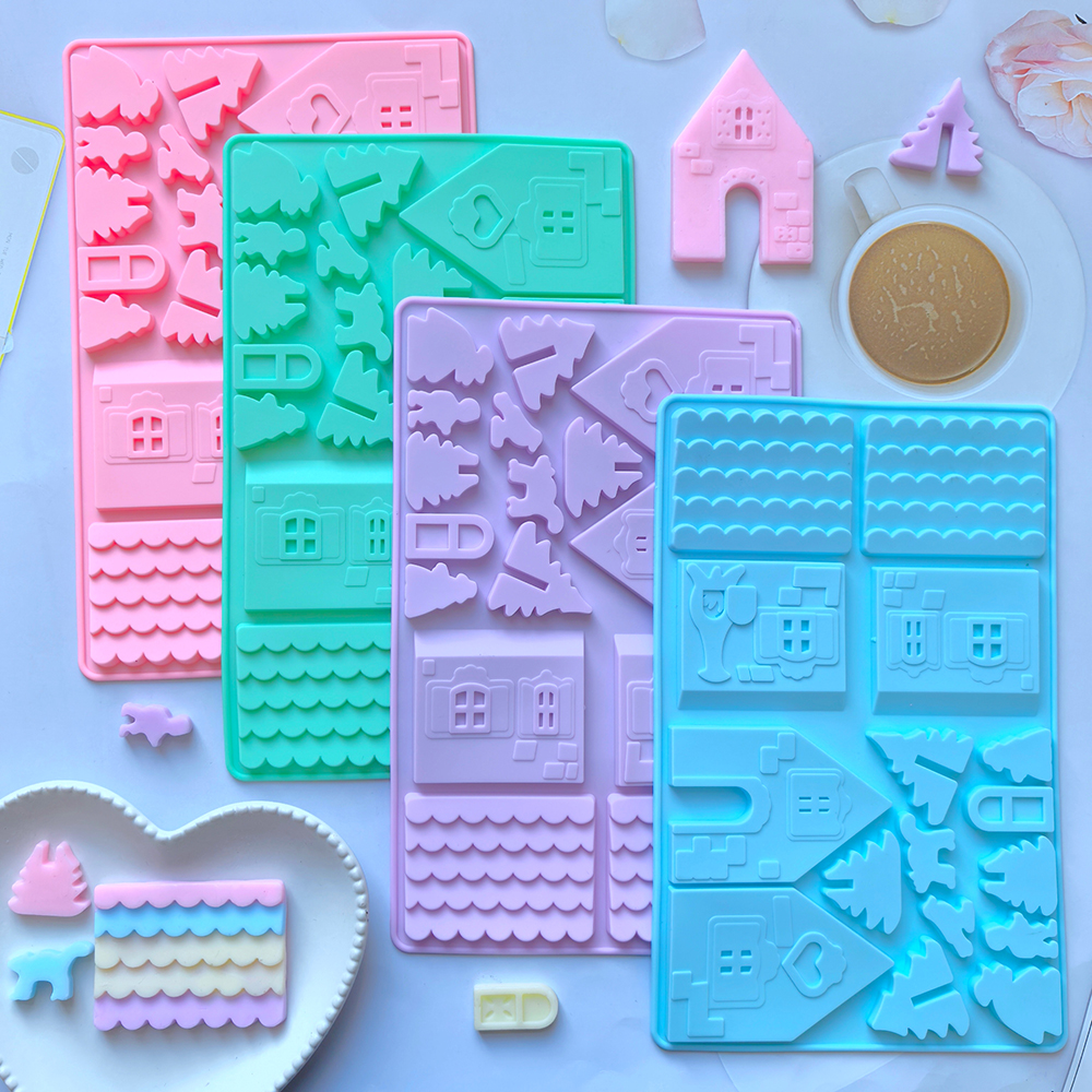 1pc Christmas House Chocolate  - Silicone Mold Ocean 评论和价格