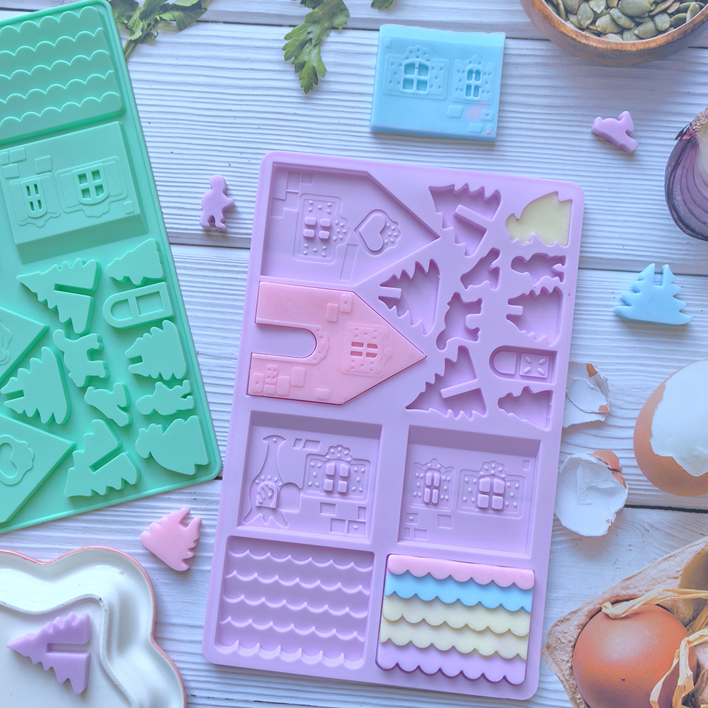 1pc Christmas House Chocolate  - Silicone Mold Ocean 评论和价格