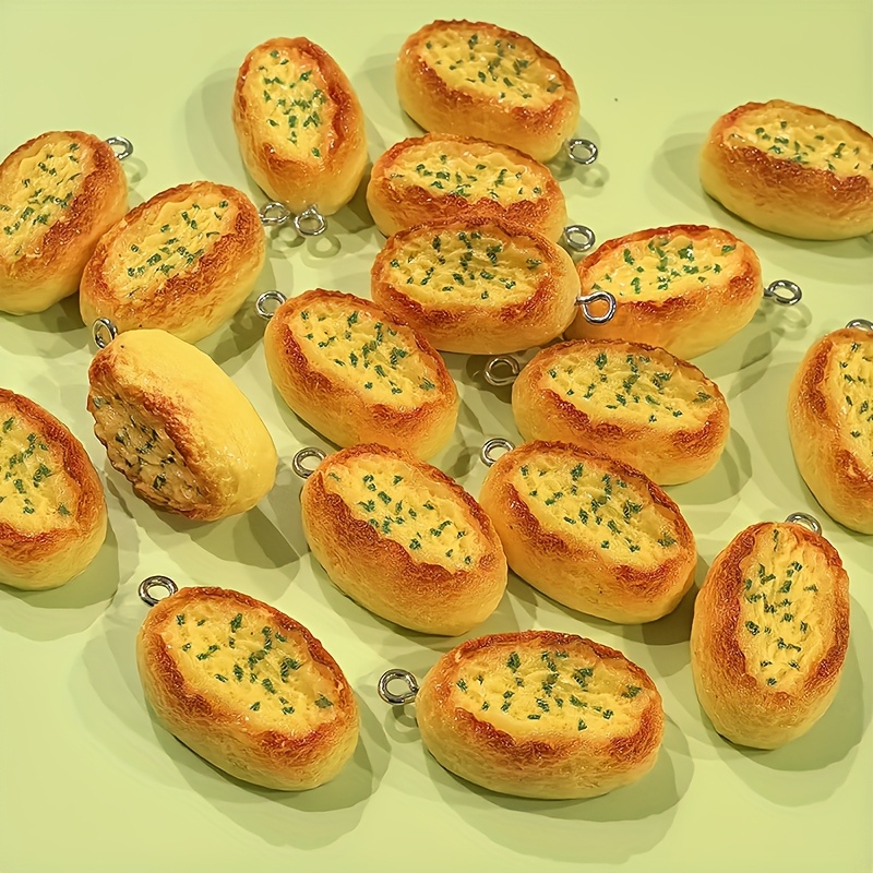 6Pcs Cartoon Cheese Bread Resi - Resin Art Love 评论和价格