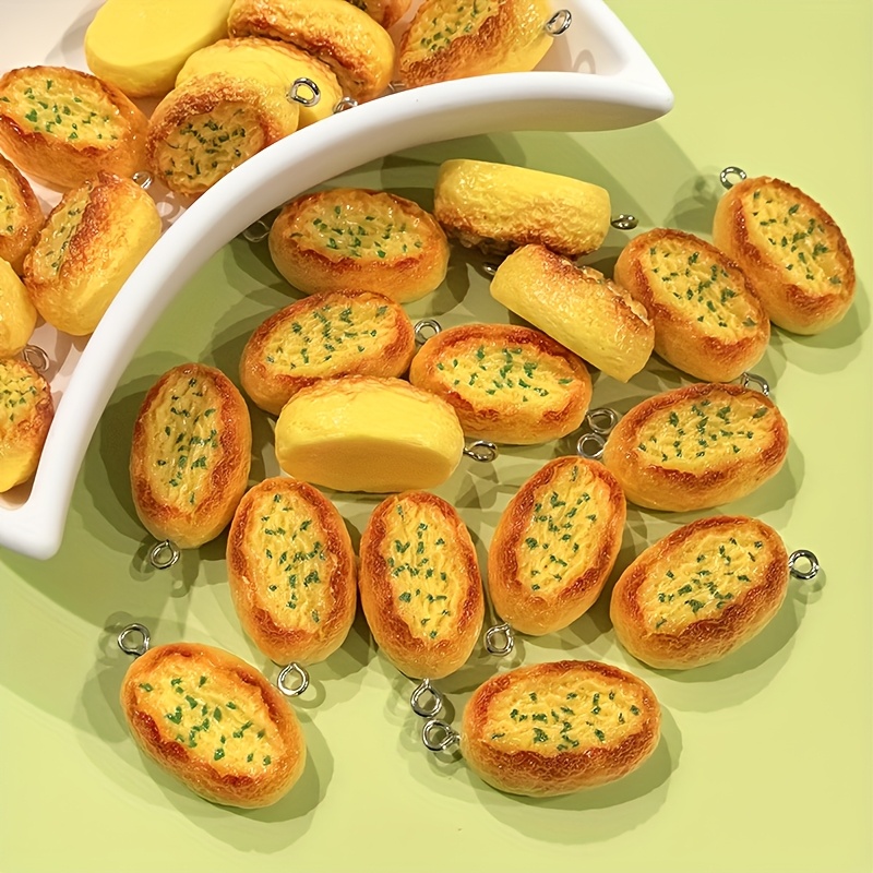 6Pcs Cartoon Cheese Bread Resi - Resin Art Love 评论和价格
