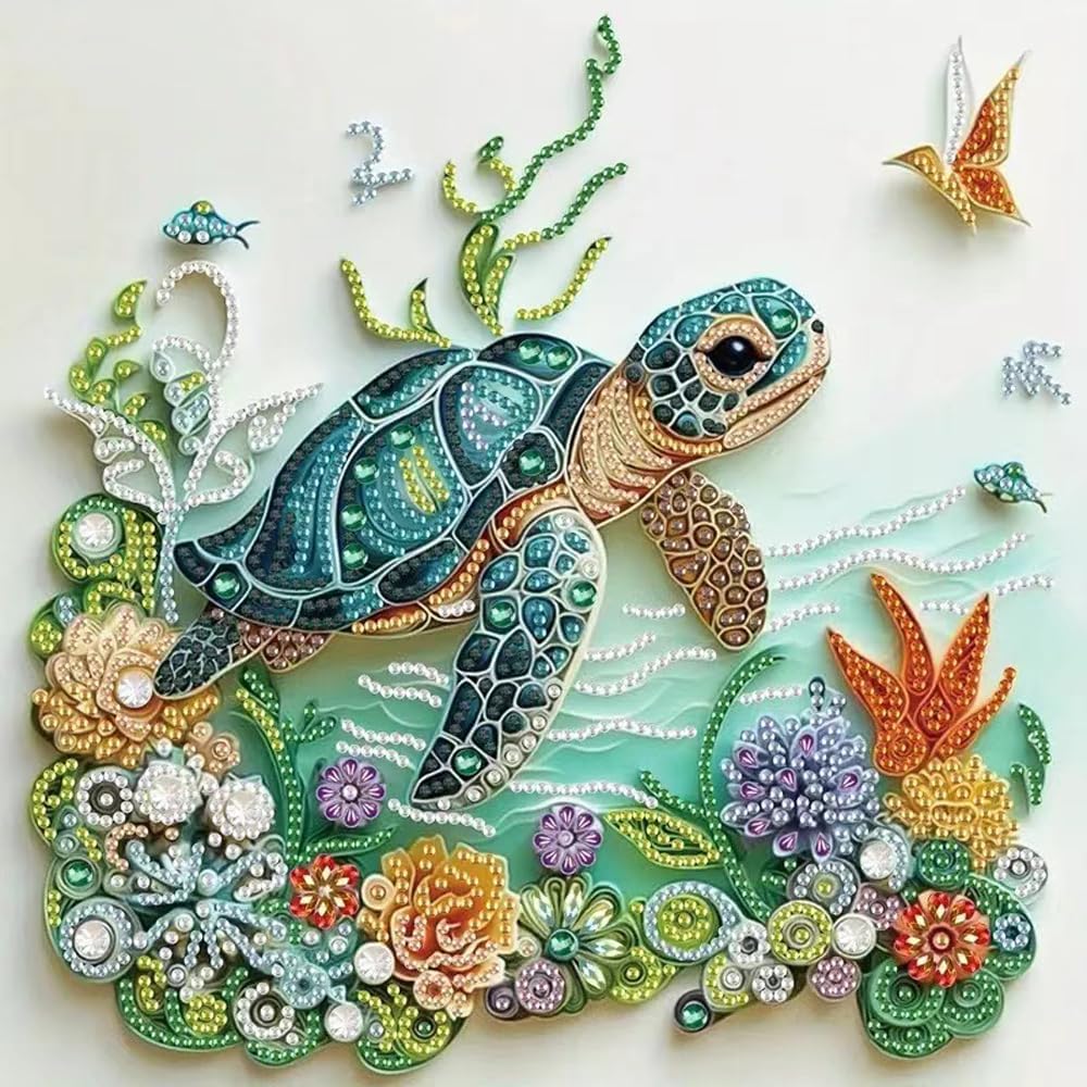 Sea Turtle Animal Diamond Pain - Resin Art Flowers 评论和价格