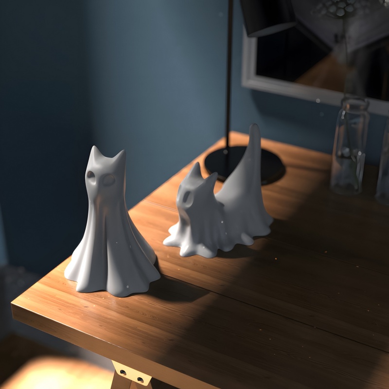 Ghost Cat Halloween Desktop Or - Resin Art Kit With Molds 评论和价格