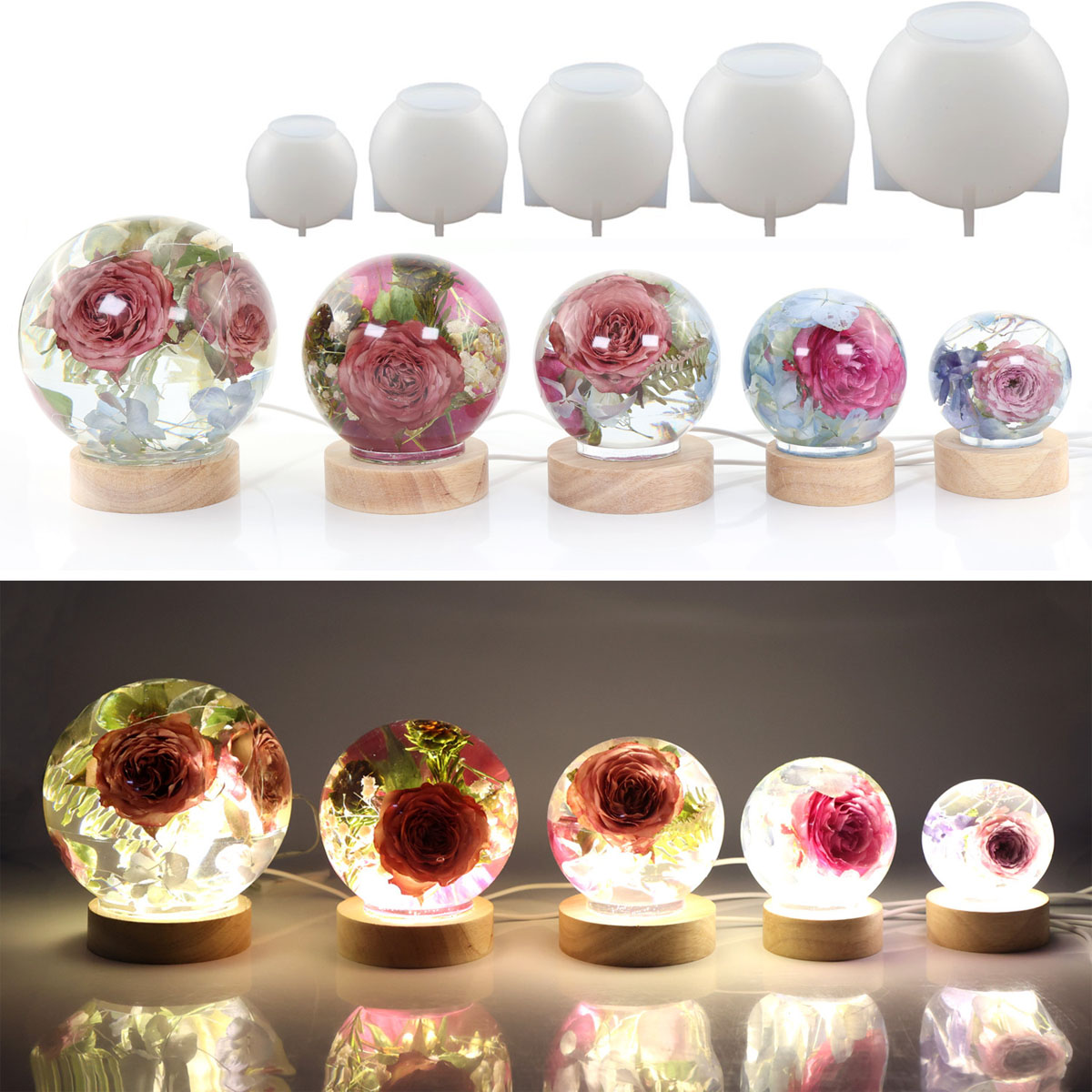 65-120mm Sphere Ball Silicone  - Resin Art Tools 评论和价格