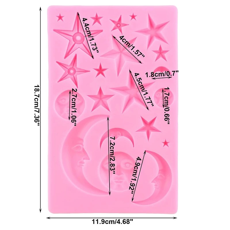 Sun Face Moon Stars Polymer Cl - Resin Art Kit With Molds 评论和价格