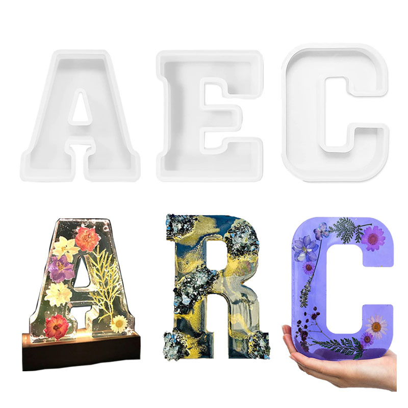 1pc A-Z Letter Silicone Molds  - Resin Art Kit With Molds 评论和价格