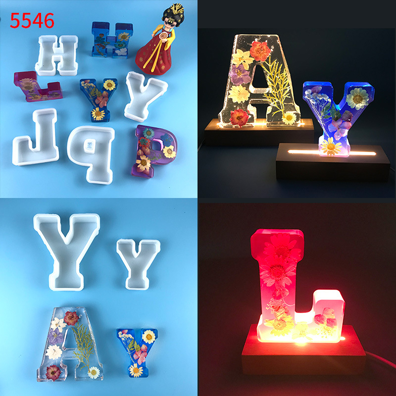 1pc A-Z Letter Silicone Molds  - Resin Art Kit With Molds 评论和价格
