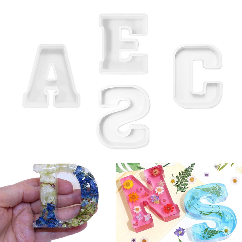 1pc A-Z Letter Silicone Molds  - Resin Art Kit With Molds 评论和价格