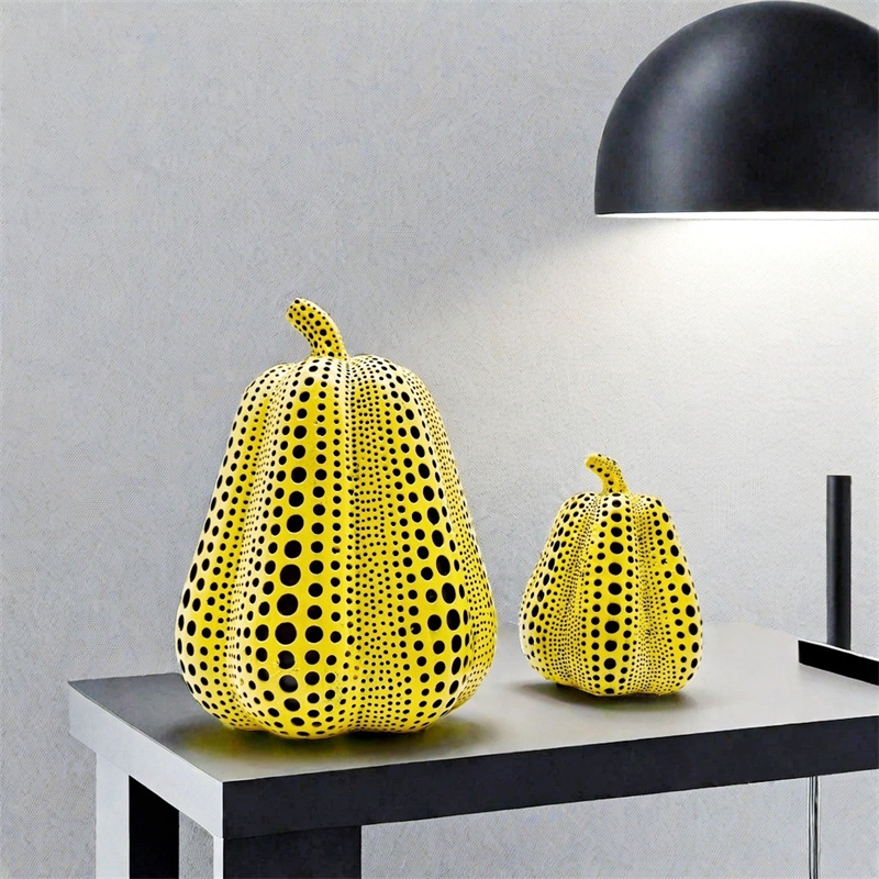 Yellow Pumpkin Resin Pigeon Ow - Resin Art Wedding Gift 评论和价格