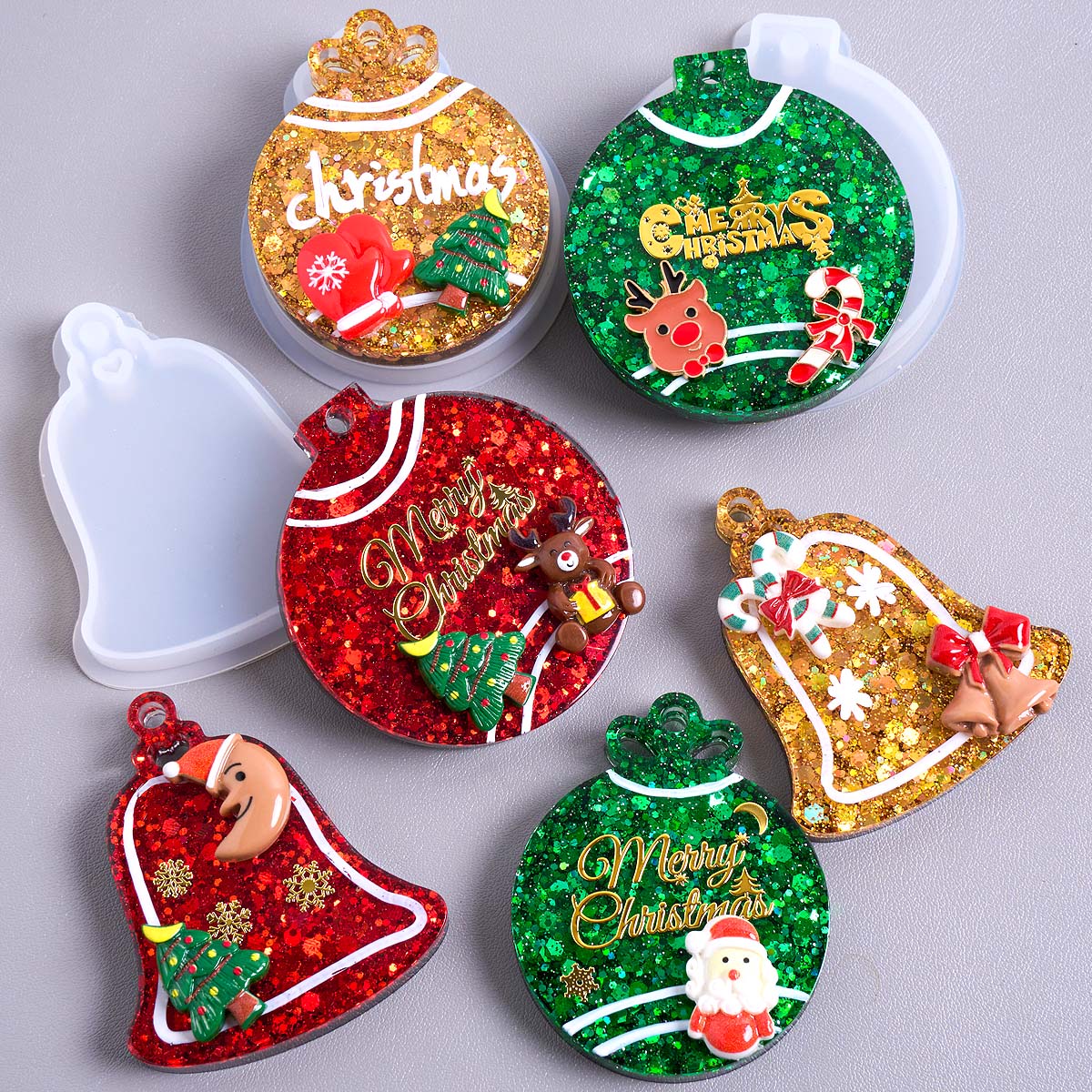 Xmas Tag Pendant Silicone Mold - Resin Art Tools 评论和价格