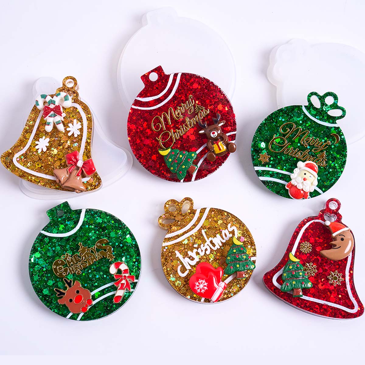 Xmas Tag Pendant Silicone Mold - Resin Art Tools 评论和价格