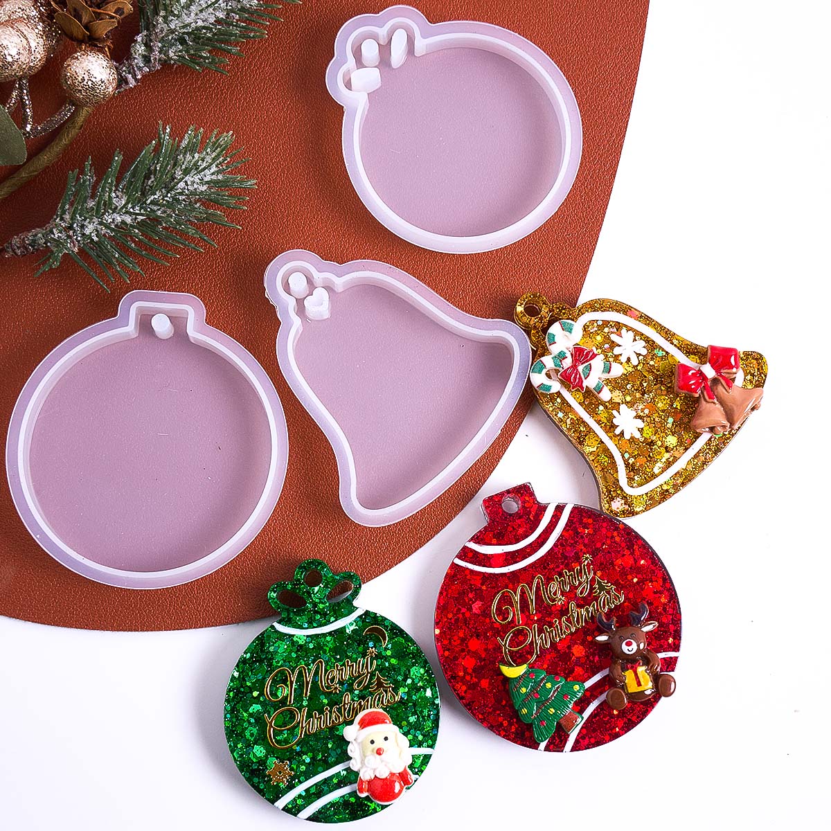 Xmas Tag Pendant Silicone Mold - Resin Art Tools 评论和价格