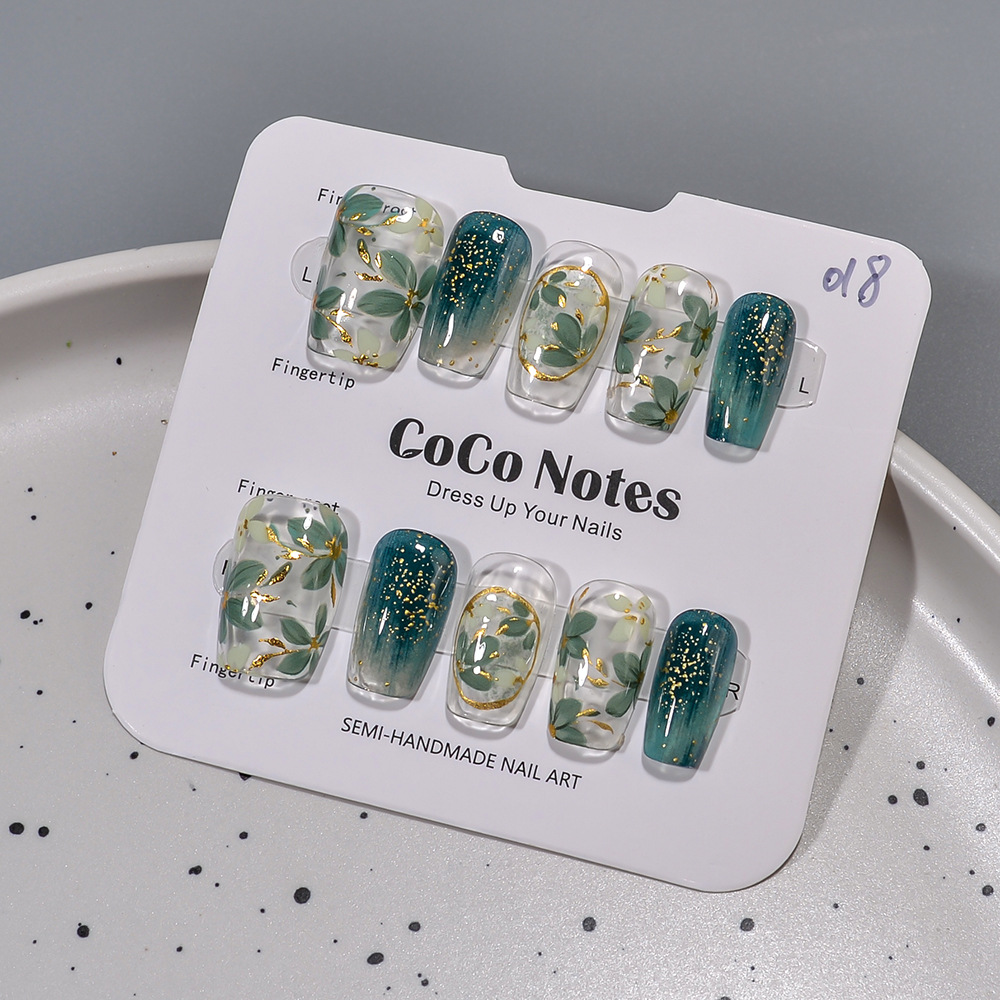 10pcs Spring Summer New Green  - Resin Art Flowers 评论和价格