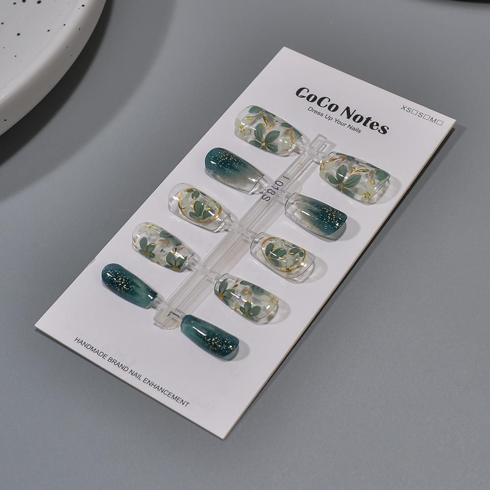 10pcs Spring Summer New Green  - Resin Art Flowers 评论和价格
