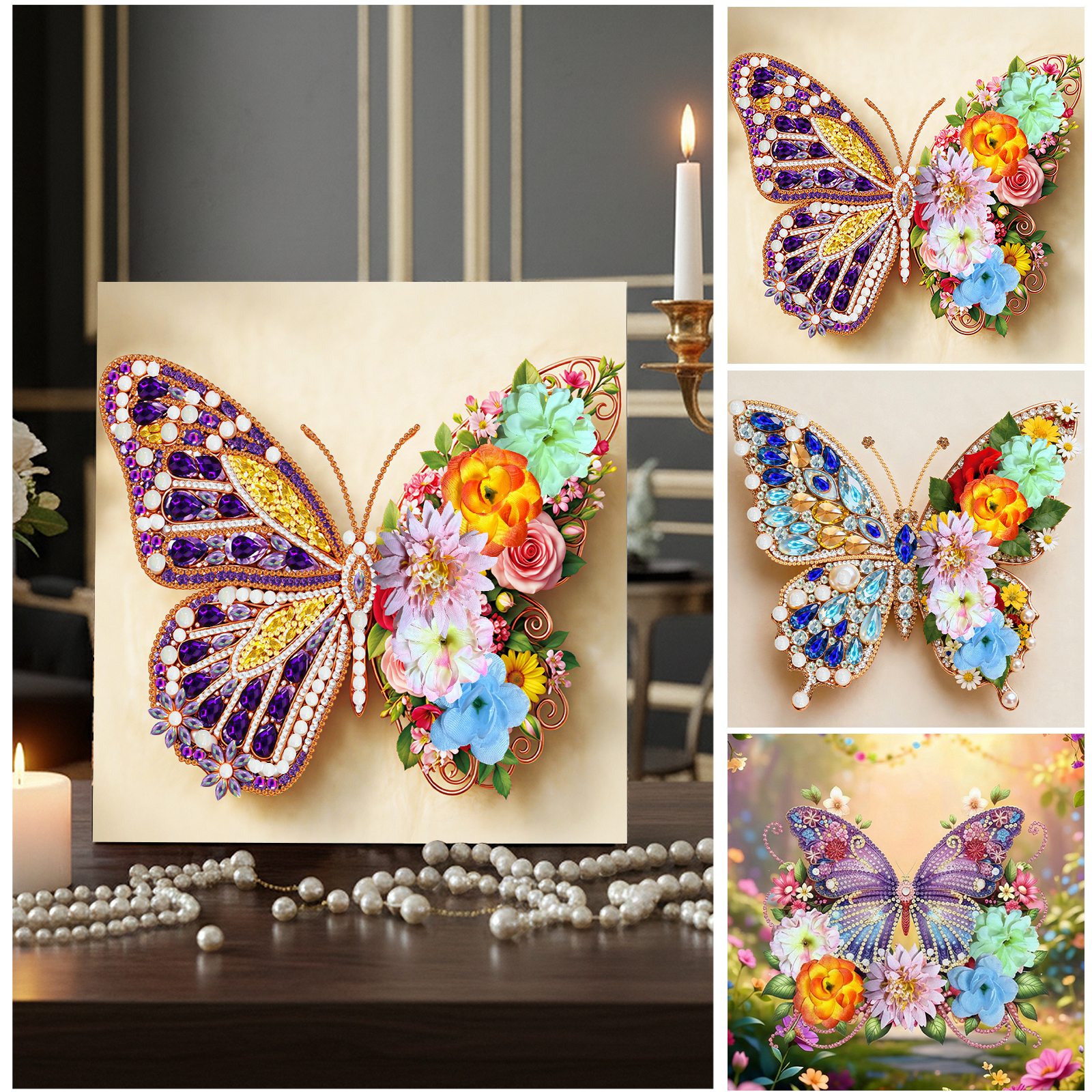 Butterfly DIY Diamonds Dots Ge - Resin Art Wall Decor 评论和价格