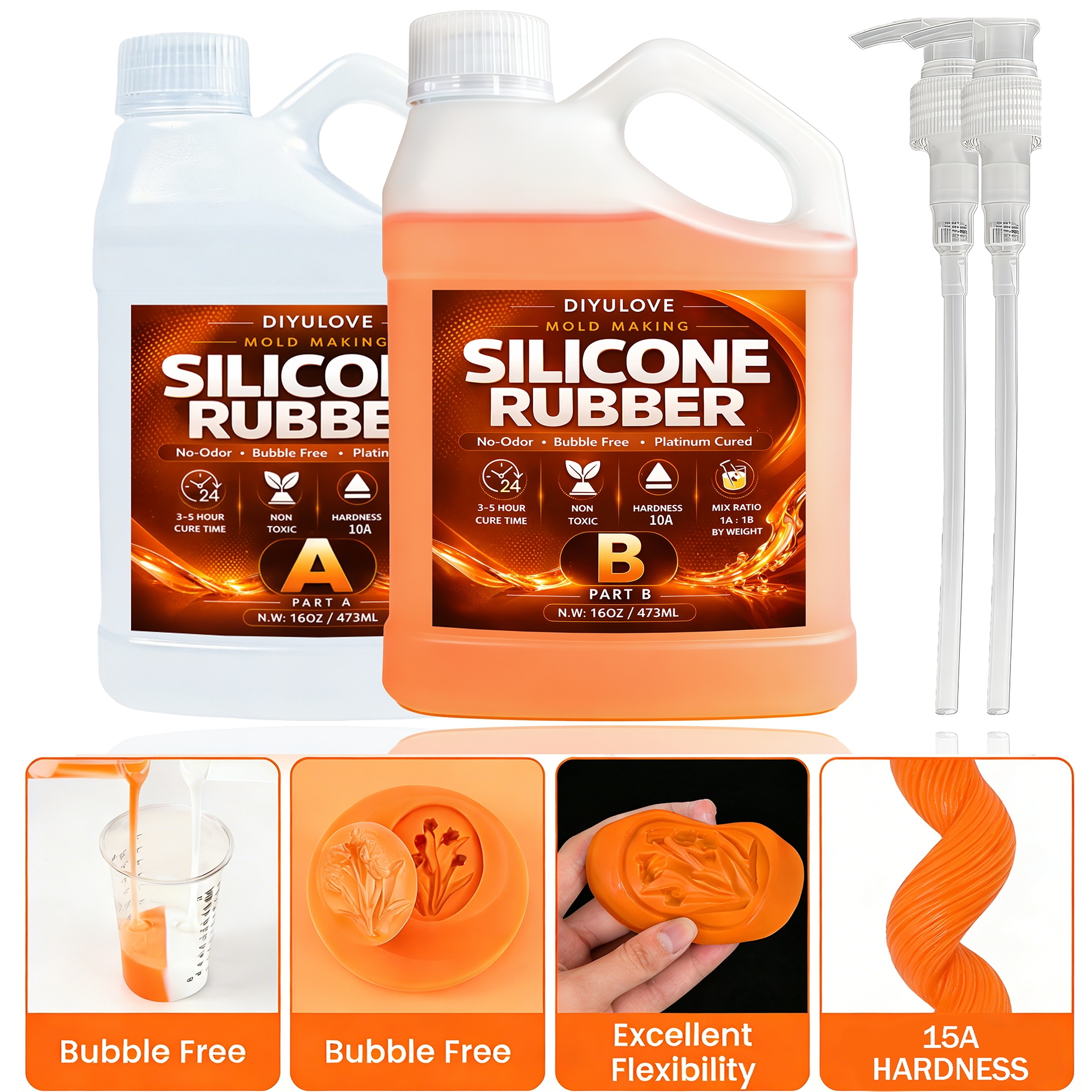Liquid Silicone Rubber Kit,Hig - Resin Art Kit With Molds 评论和价格