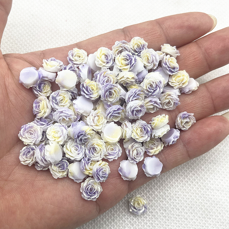 30pcs 13mm High Quality Glitte - Resin Art Flowers 评论和价格