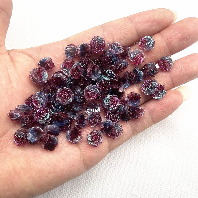 30pcs 13mm High Quality Glitte - Resin Art Flowers 评论和价格