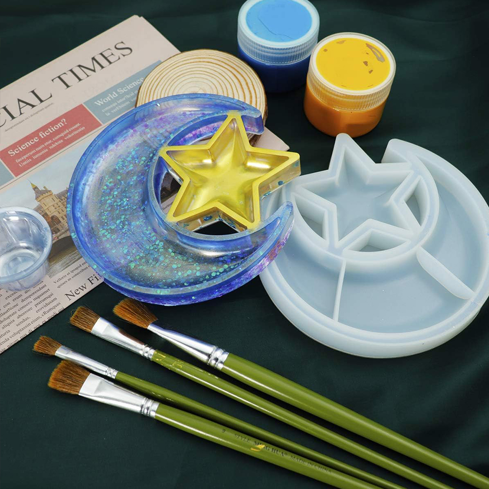Moon Star Tray Silicone Resin  - Silicone Mold Ocean 评论和价格