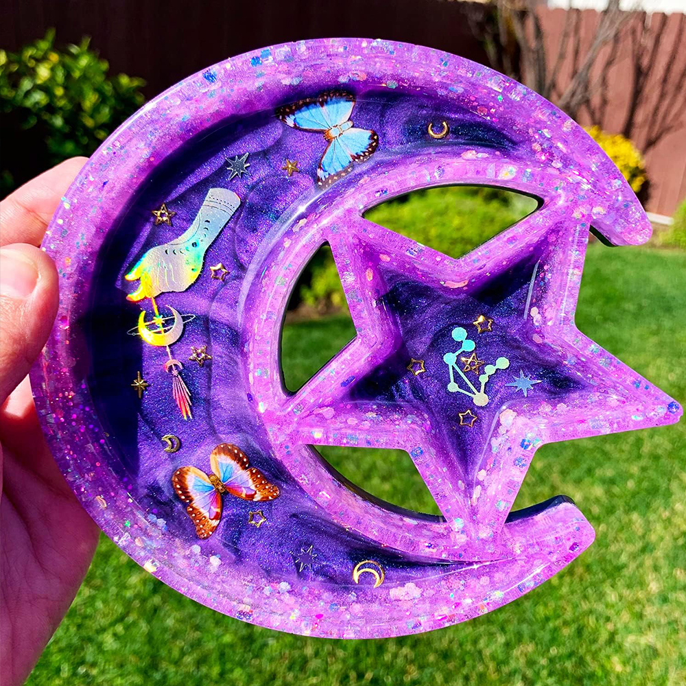 Moon Star Tray Silicone Resin  - Silicone Mold Ocean 评论和价格