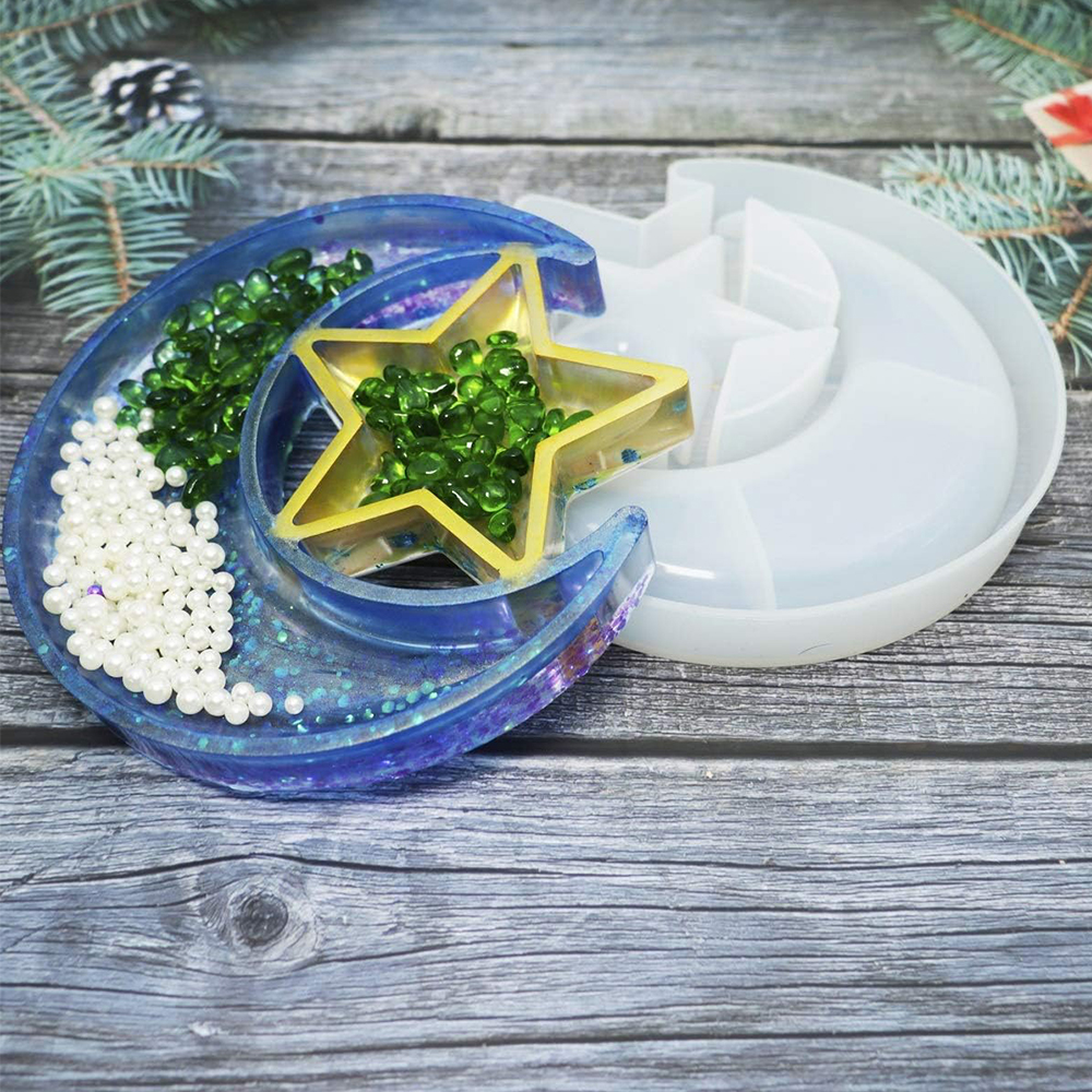 Moon Star Tray Silicone Resin  - Silicone Mold Ocean 评论和价格