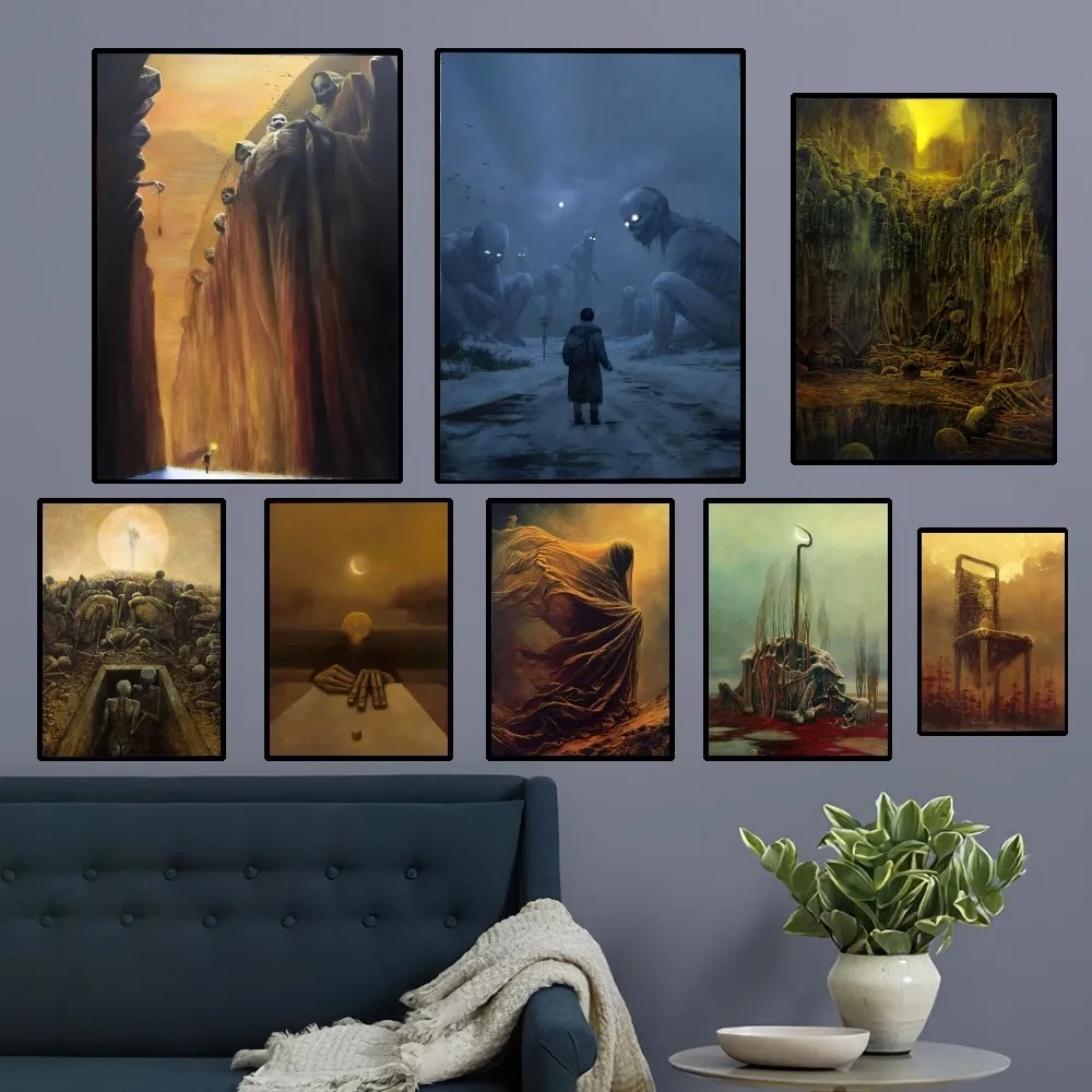 Zdzislaw Beksinski Art Poster  - Resin Art Wall Decor 评论和价格