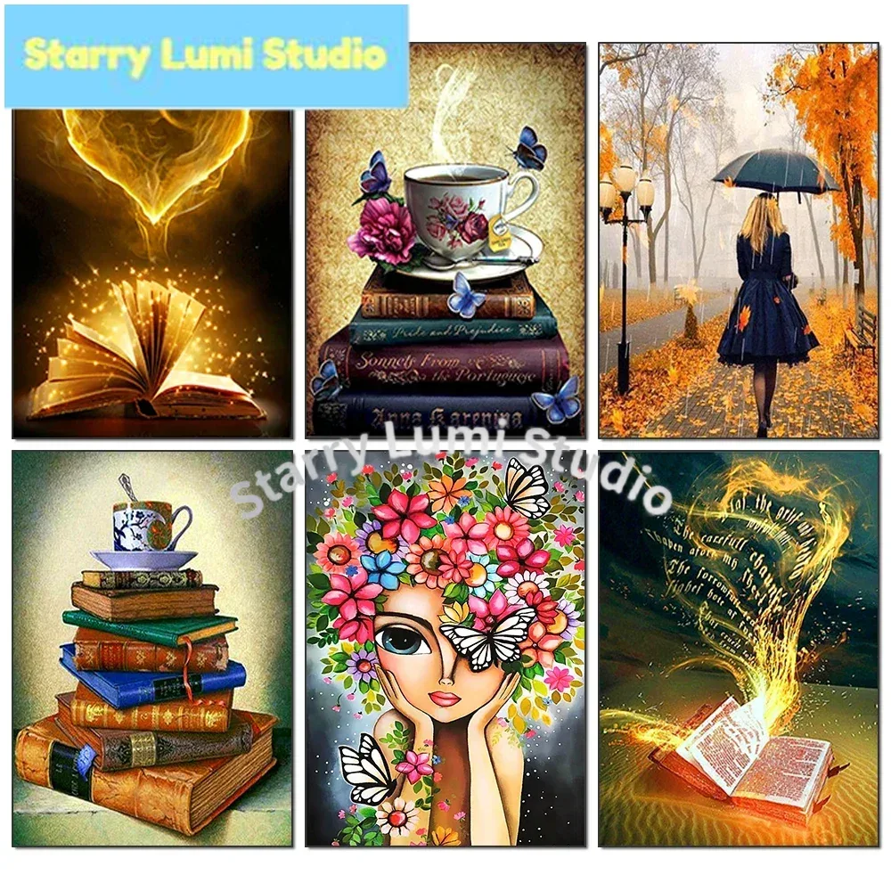 5D Diamond Painting Book Coffe - Resin Art Wall Decor 评论和价格