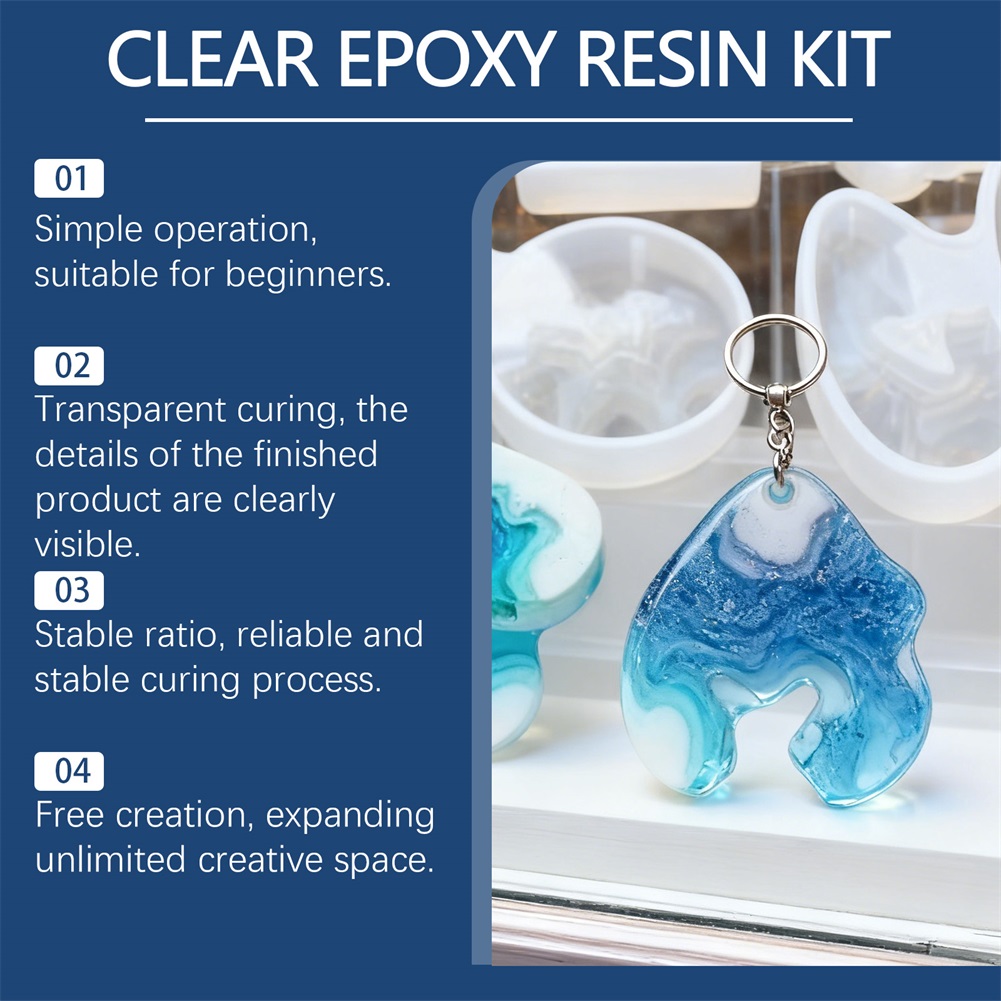 DIY Crystals Clear Epoxys Resi - Resin Art Kit With Molds 评论和价格