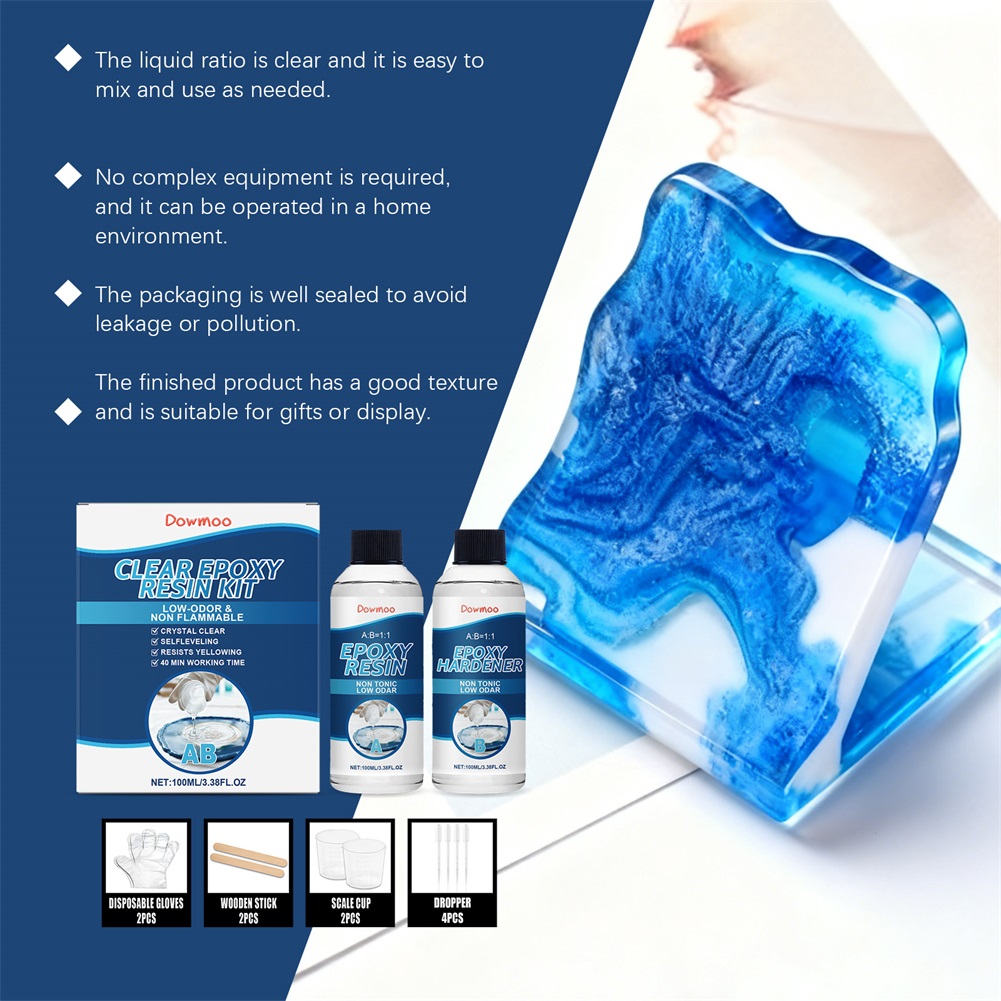 DIY Crystals Clear Epoxys Resi - Resin Art Kit With Molds 评论和价格